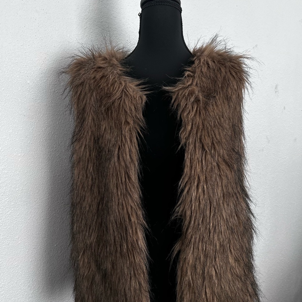 Faux Fur Brown Vest